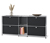 Sideboard Metall »CN3« mit 4 Klappenfächern, schwarz - Matt schwarz