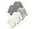5 Baby-Bodys mit Mitwachsfunktion, Sterne - 1x Sternen-Alloverprint, 2x khaki mit Sternen-Print, 1x weiß, 1 x braun-weiß gestreift